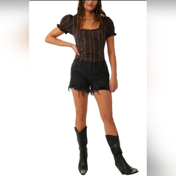 NWT $78 FP Seratonin Corset Top in Expresso Bean Size Small - Picture 6 of 14